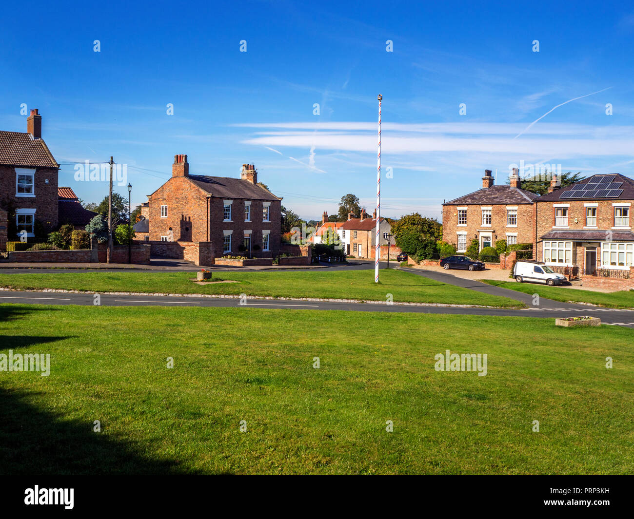 Maypole on the village green at Aldborough near Boroughbridge North