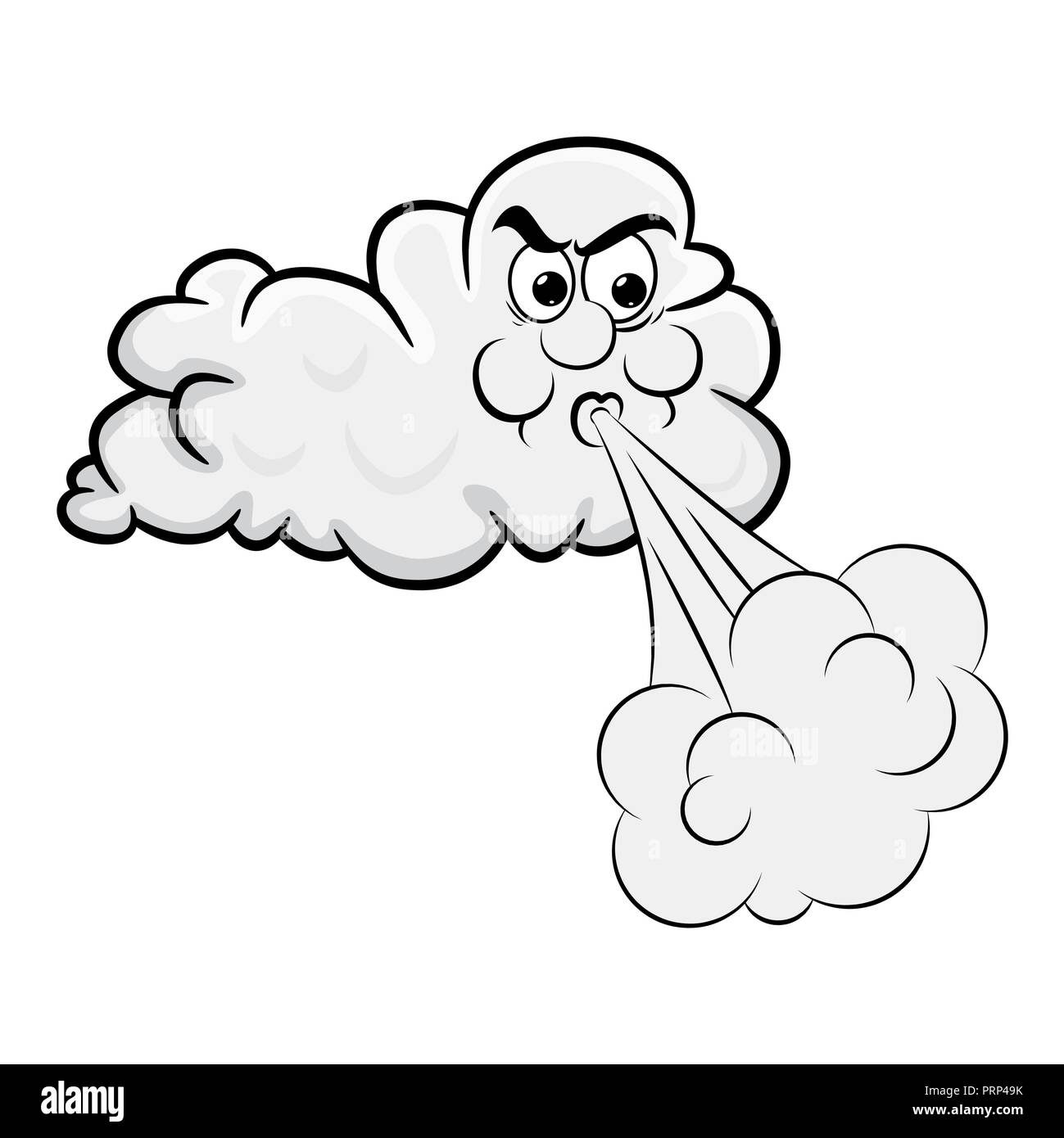 blowing cloud cartoon design isolated on white background Stock Vector