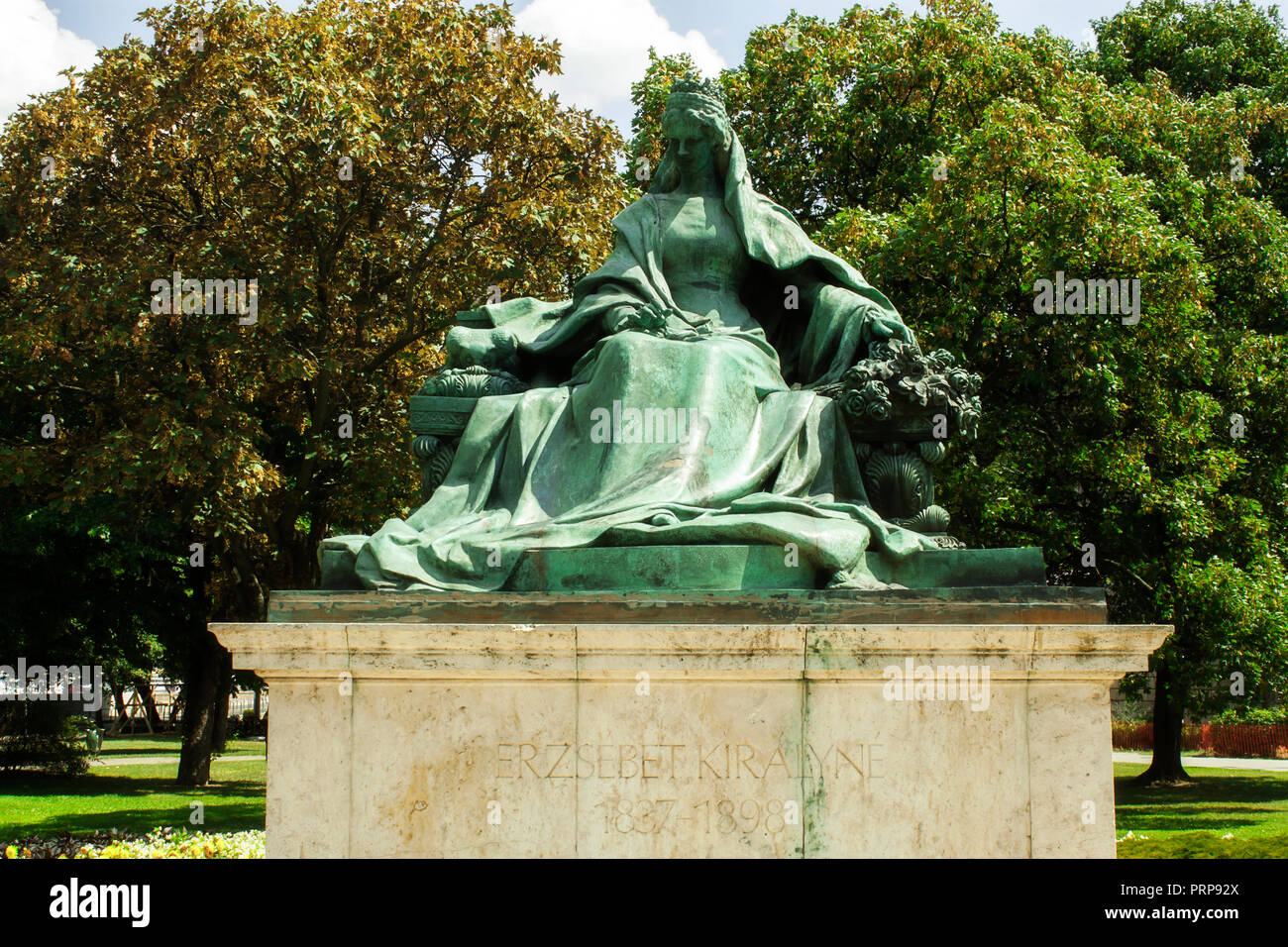 The statue of Queen Elisabeth (Sissi) Habsburg empress and Hungarian