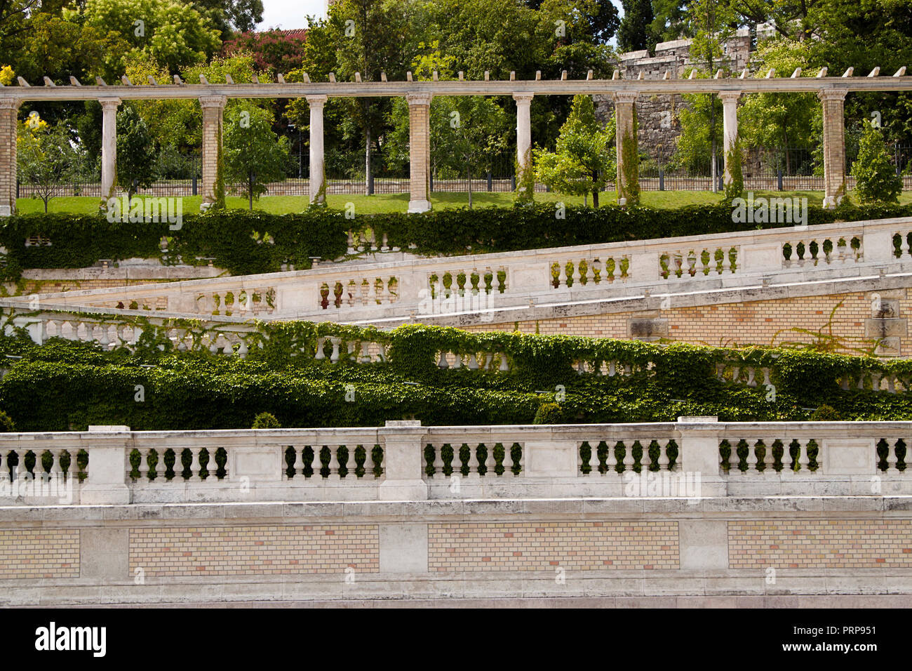 Details of the Castle Garden Bazaar (Varkert Bazar) in Budapest, Hungary, Eastern Europe. Stock Photo