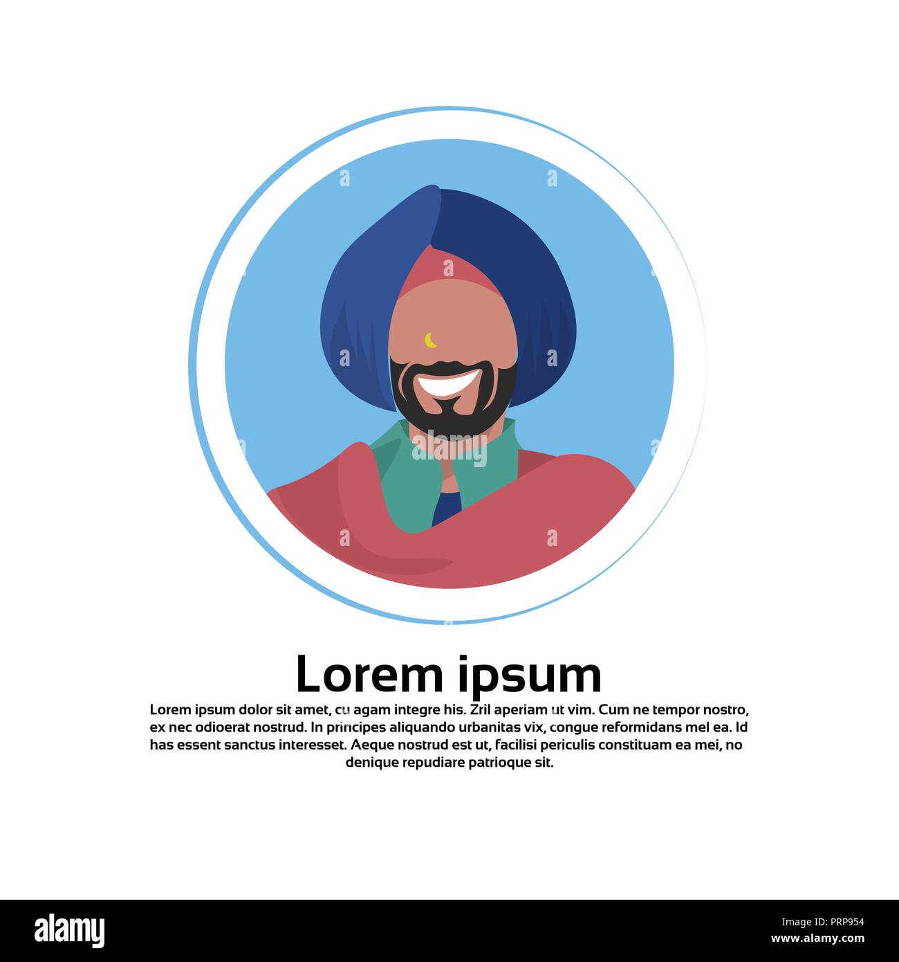 indian man face avatar traditional clothes male cartoon character ...