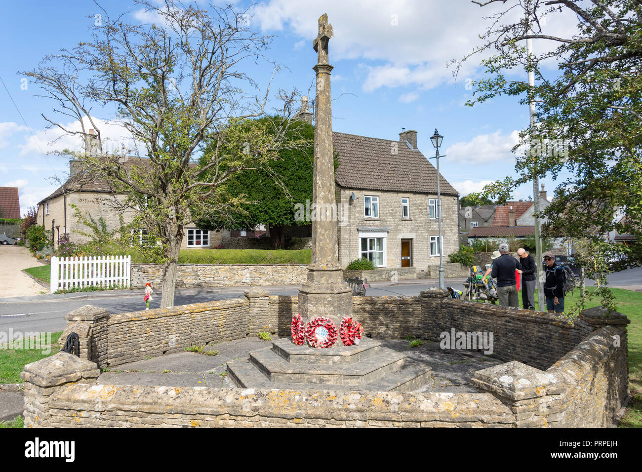 War Memorial, High Street, Hawkesbury Upton, Gloucestershire, England, United Kingdom Stock Photo