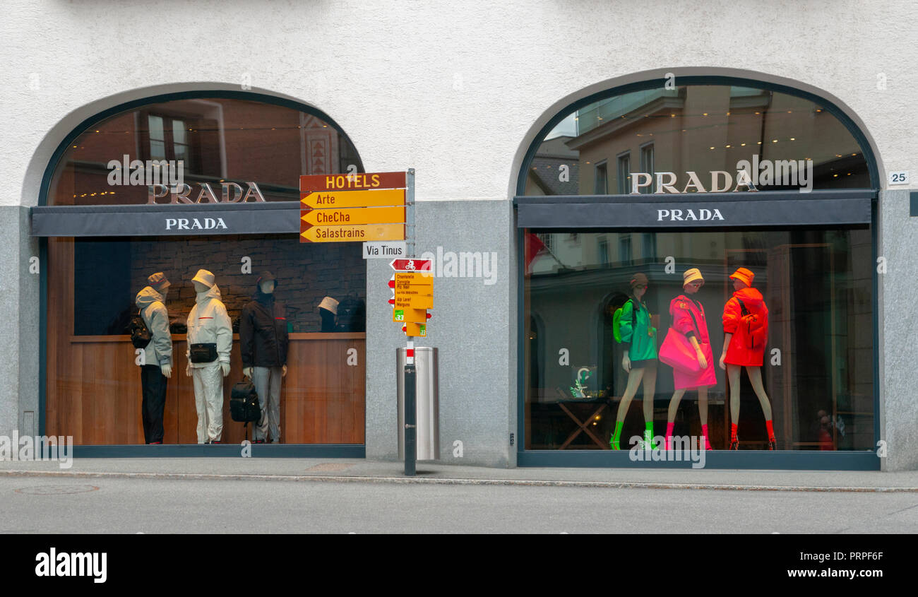 Prada shop in St. Moritz, Switzerland Stock Photo - Alamy