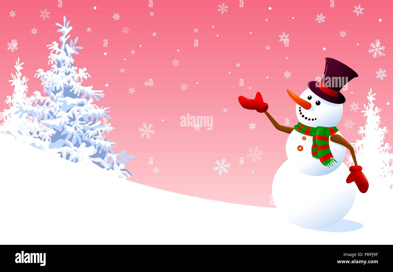 The Snowman Artificial Moon And Snowflakes Stock Photo - Download