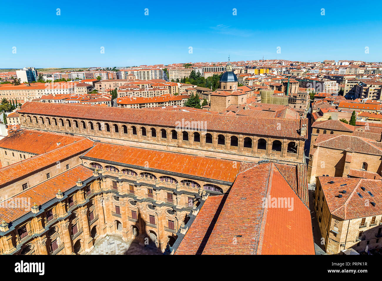 Aerial view of Salamanca University, the oldest university in Spain and