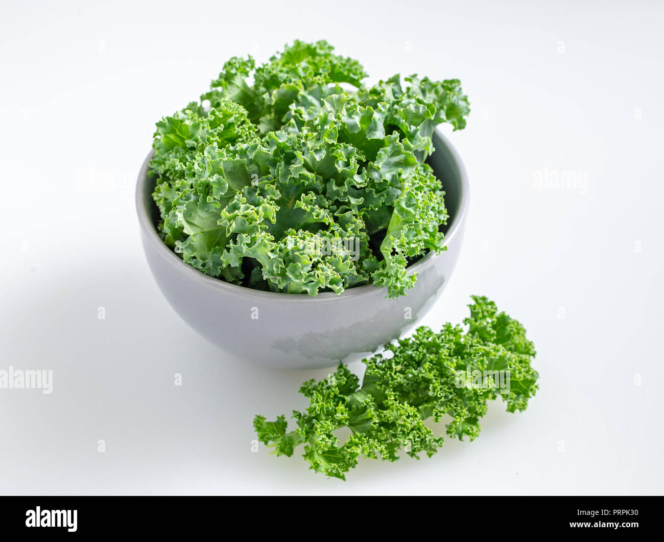 Bowl of fresh Kale Stock Photo