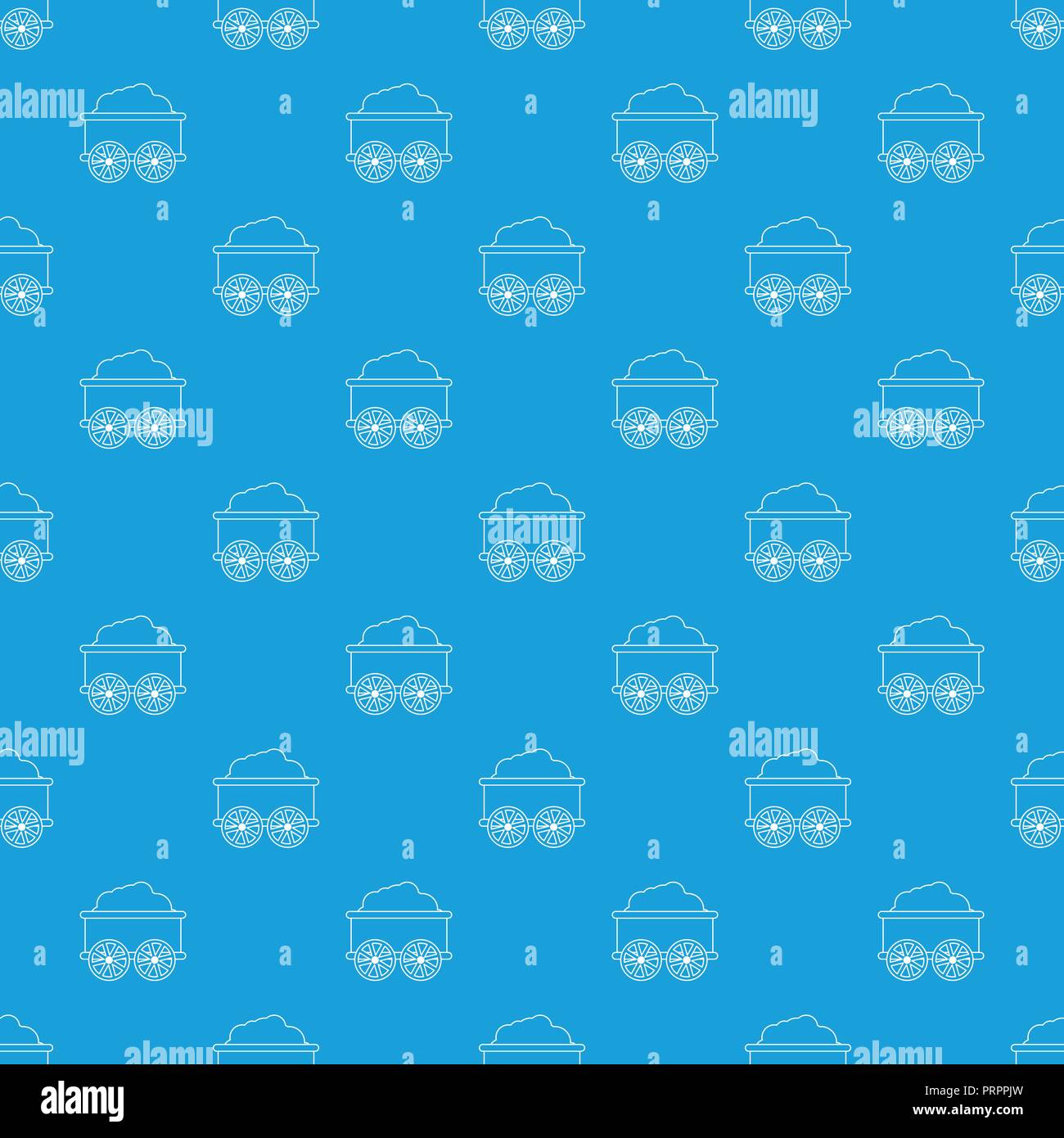 Train wagon pattern vector seamless blue Stock Vector