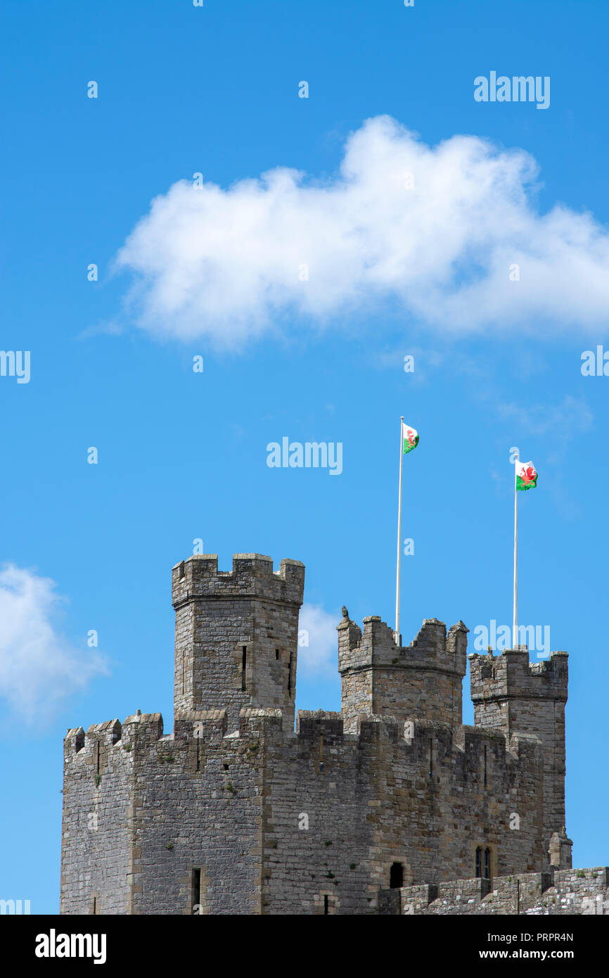 Caernarfon Castle Stock Photo