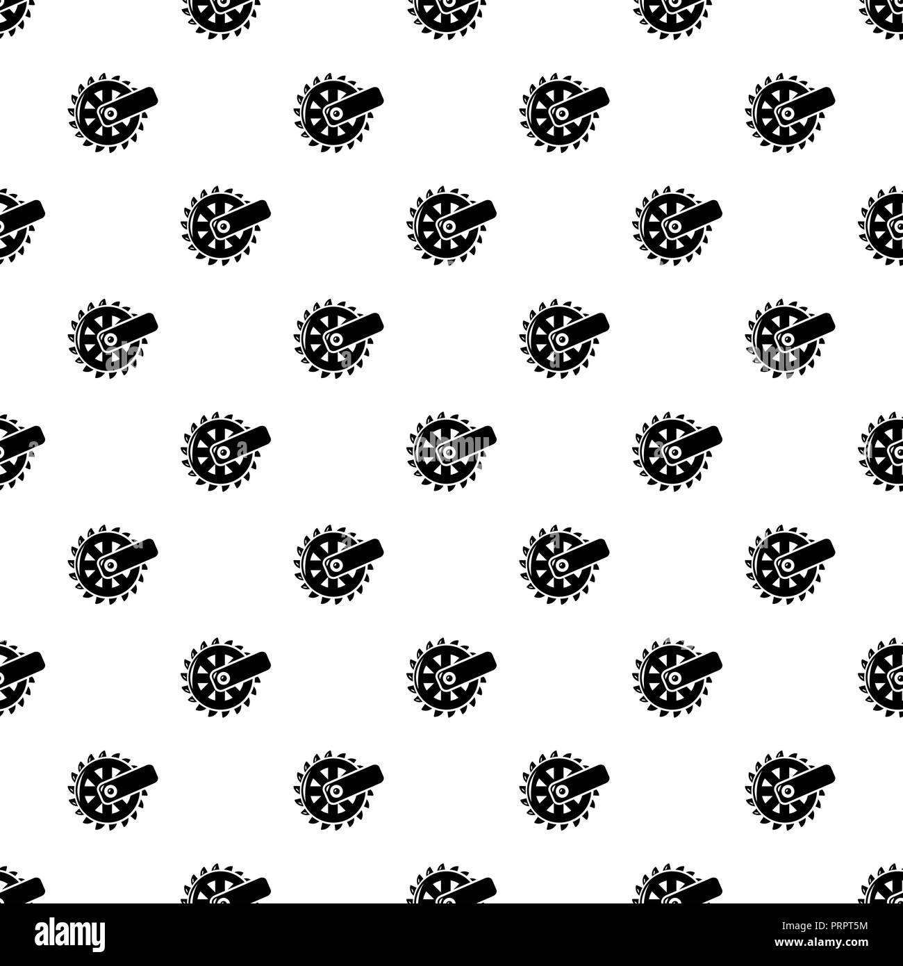 Mining cutting wheel pattern vector seamless Stock Vector