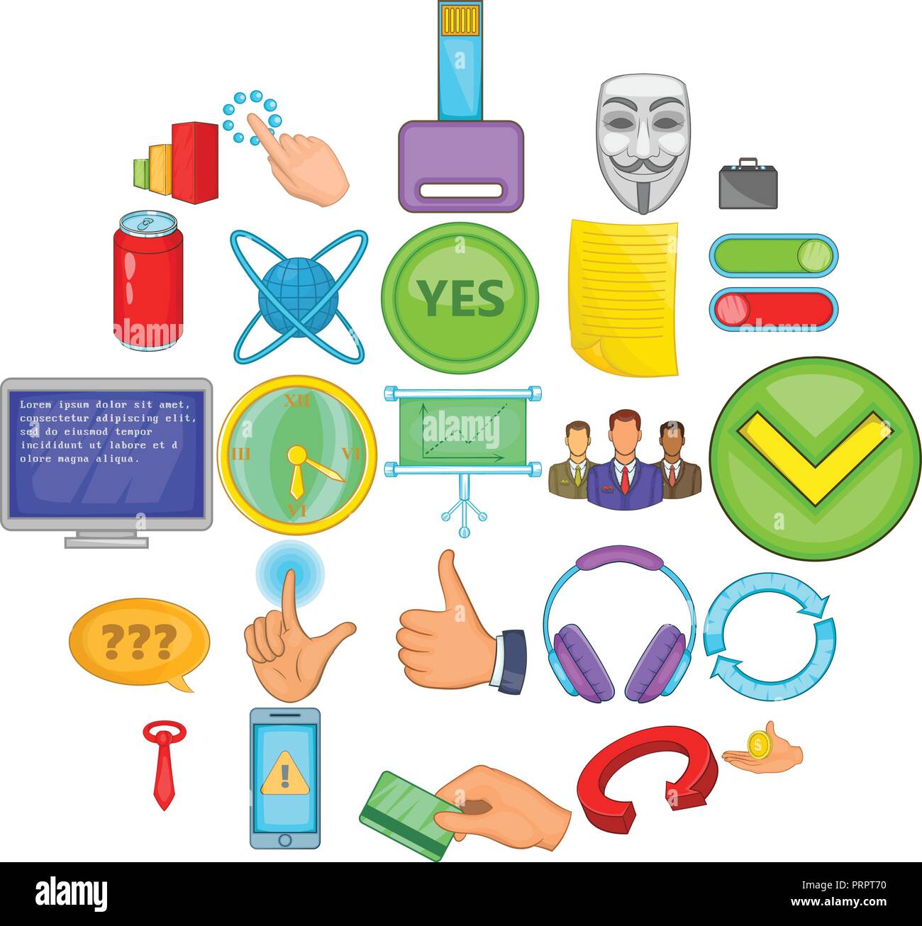 Team building icons set, cartoon style Stock Vector Image & Art - Alamy