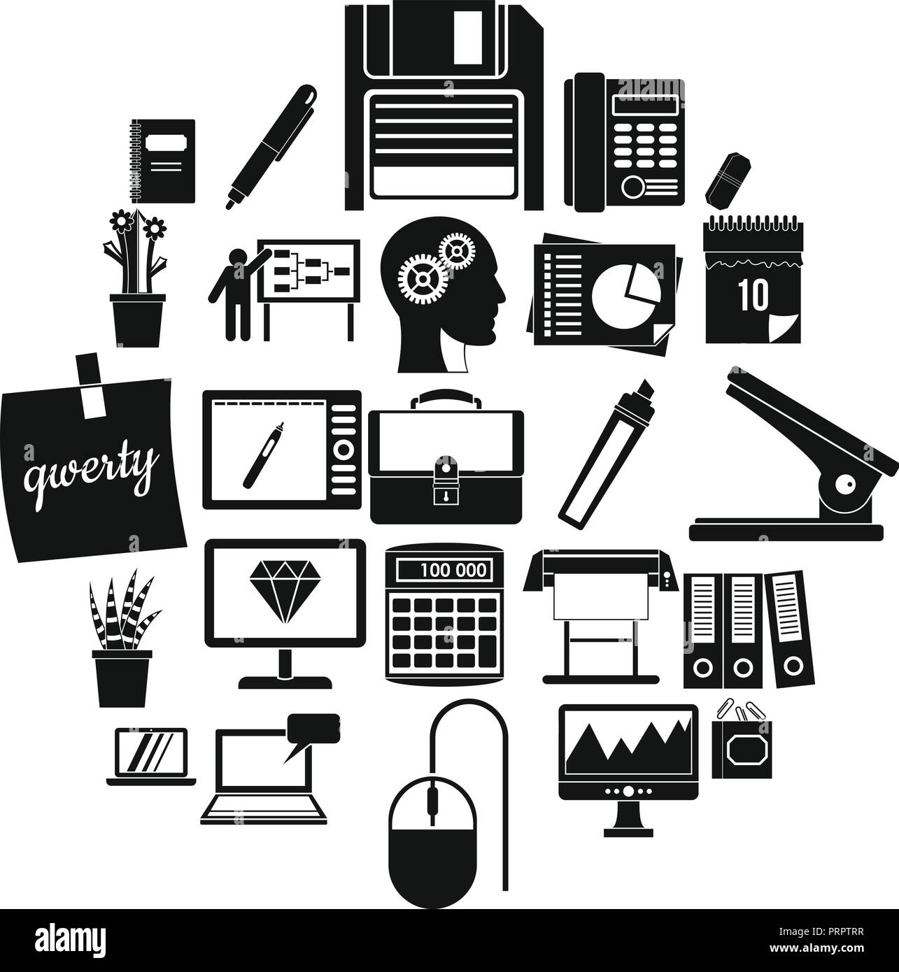 Office workers icons set, simple style Stock Vector Image & Art - Alamy