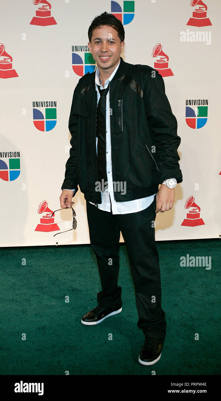 Delaghetto arrives at the 9th annual Latin Grammy Awards at the Toyota Center in Houston, Texas on November 13, 2008. Stock Photo