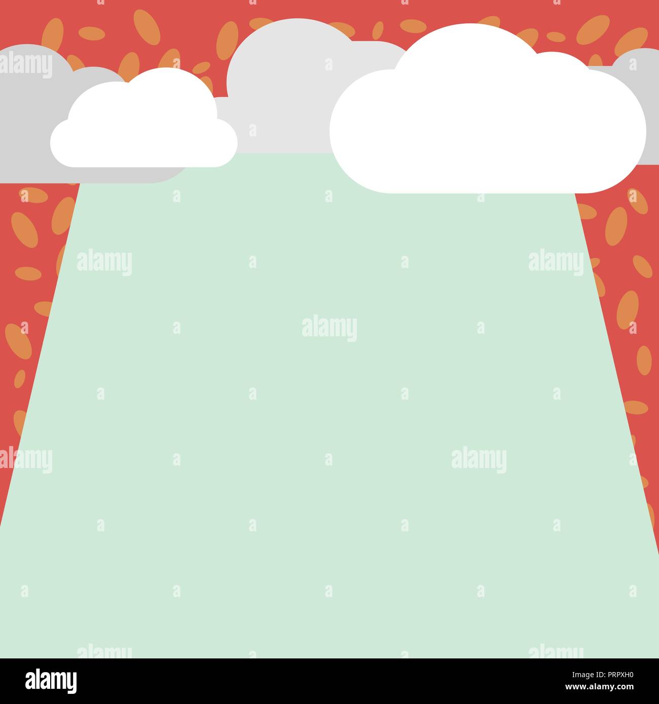 Flat design business Vector Illustration concept copy text for esp Web banners promotional material mock up template. Blank Clouds Halftone above Empt Stock Vector