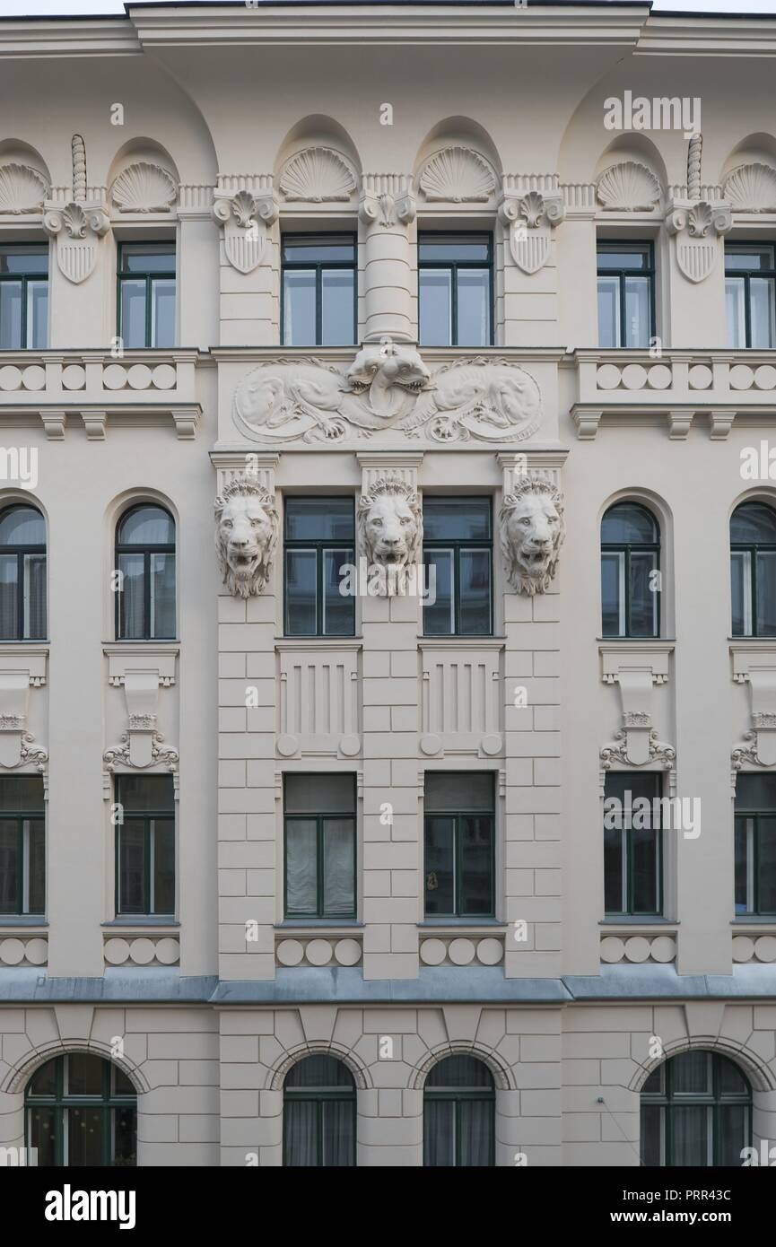 Wien Mondscheingasse Grunderzeitfassade Vienna Tenement