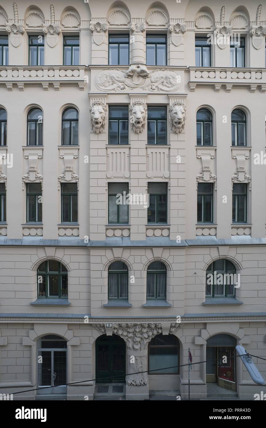 Wien Mondscheingasse Grunderzeitfassade Vienna Tenement