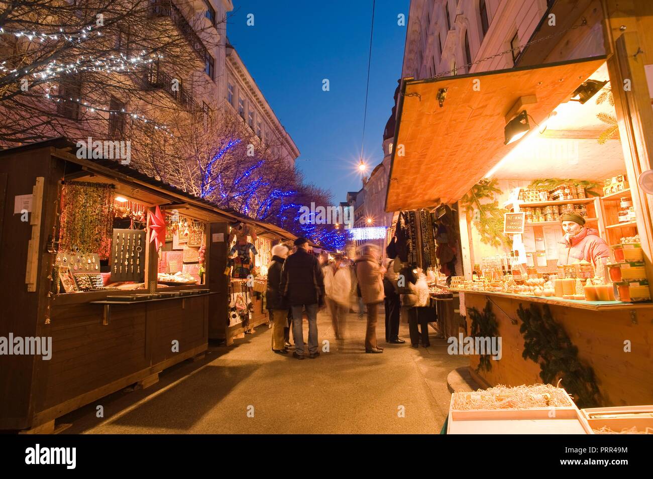 Wien, Weihnachtsmarkt Spittelberg - Vienna, Christmas Market at Spittelberg Stock Photo