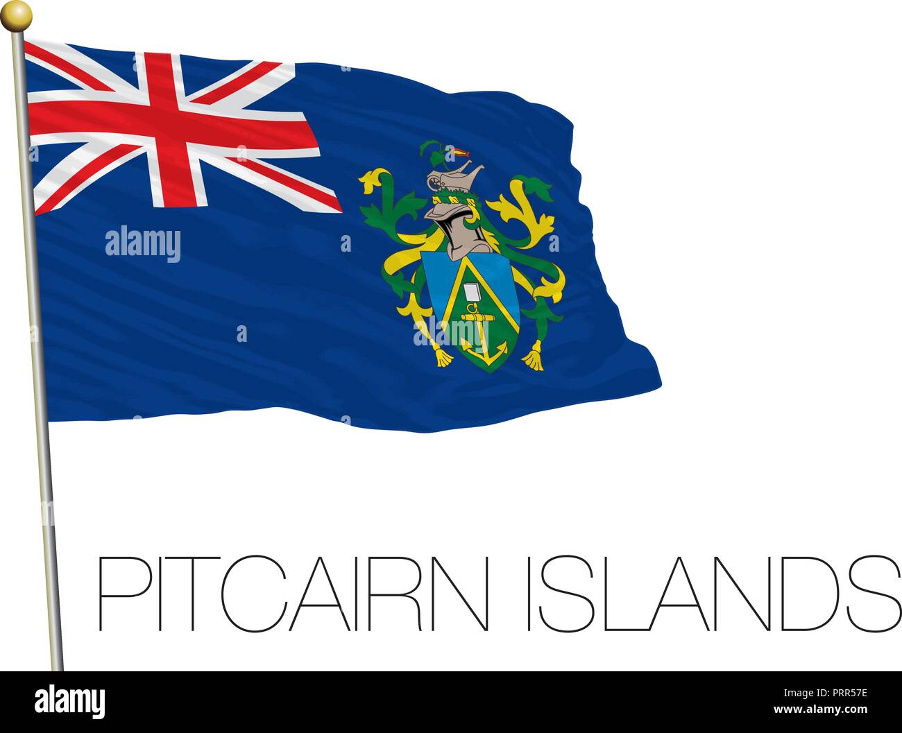 Pitcairn official flag, vector illustration Stock Vector