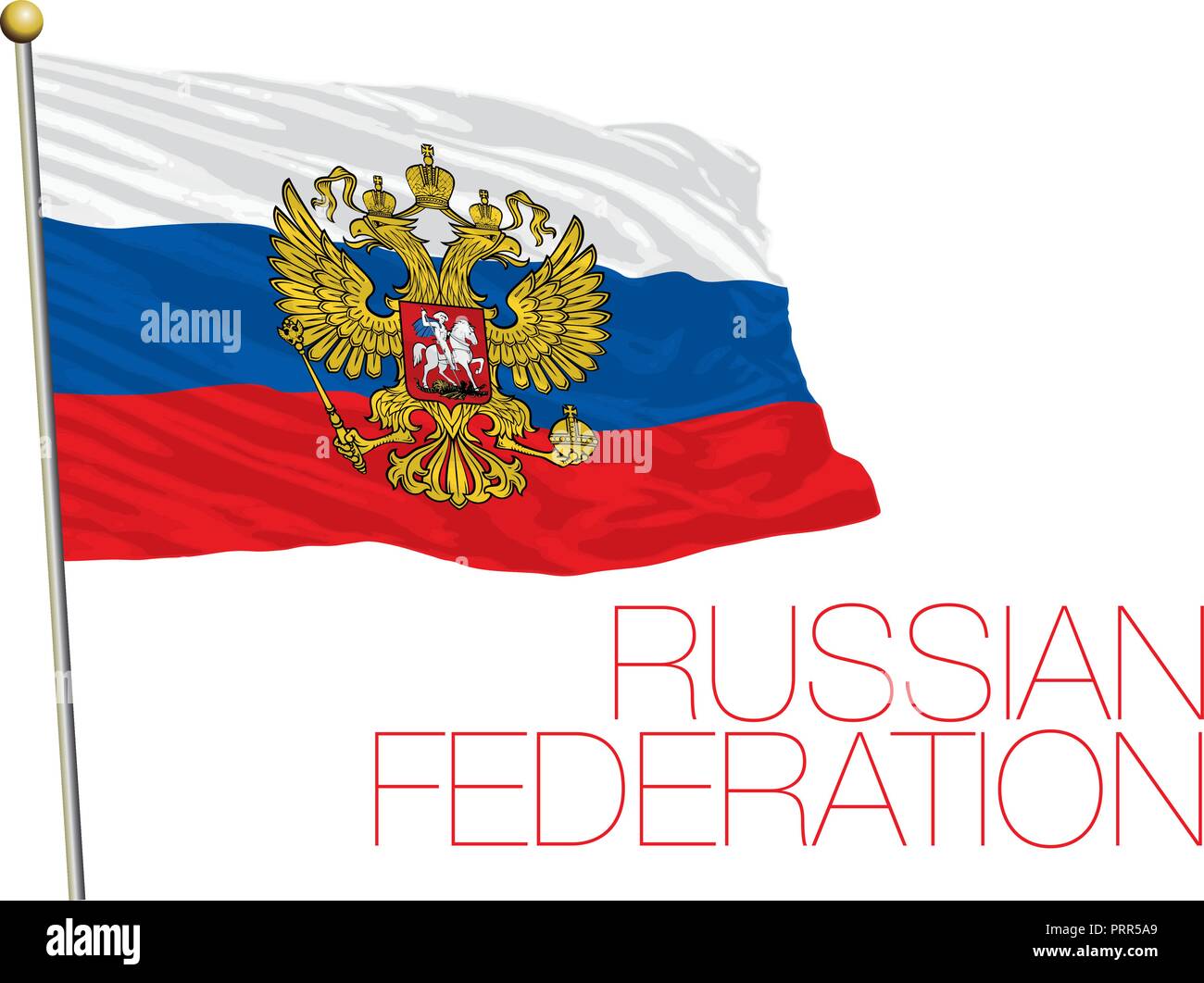 Russian flag and eagle hi-res stock photography and images - Alamy