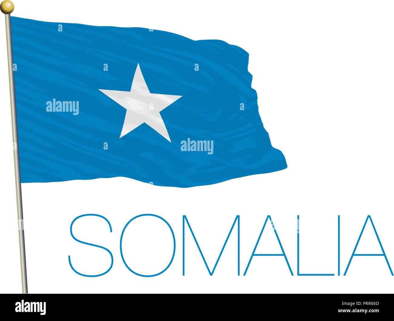 Somalia official flag, vector illustration Stock Vector