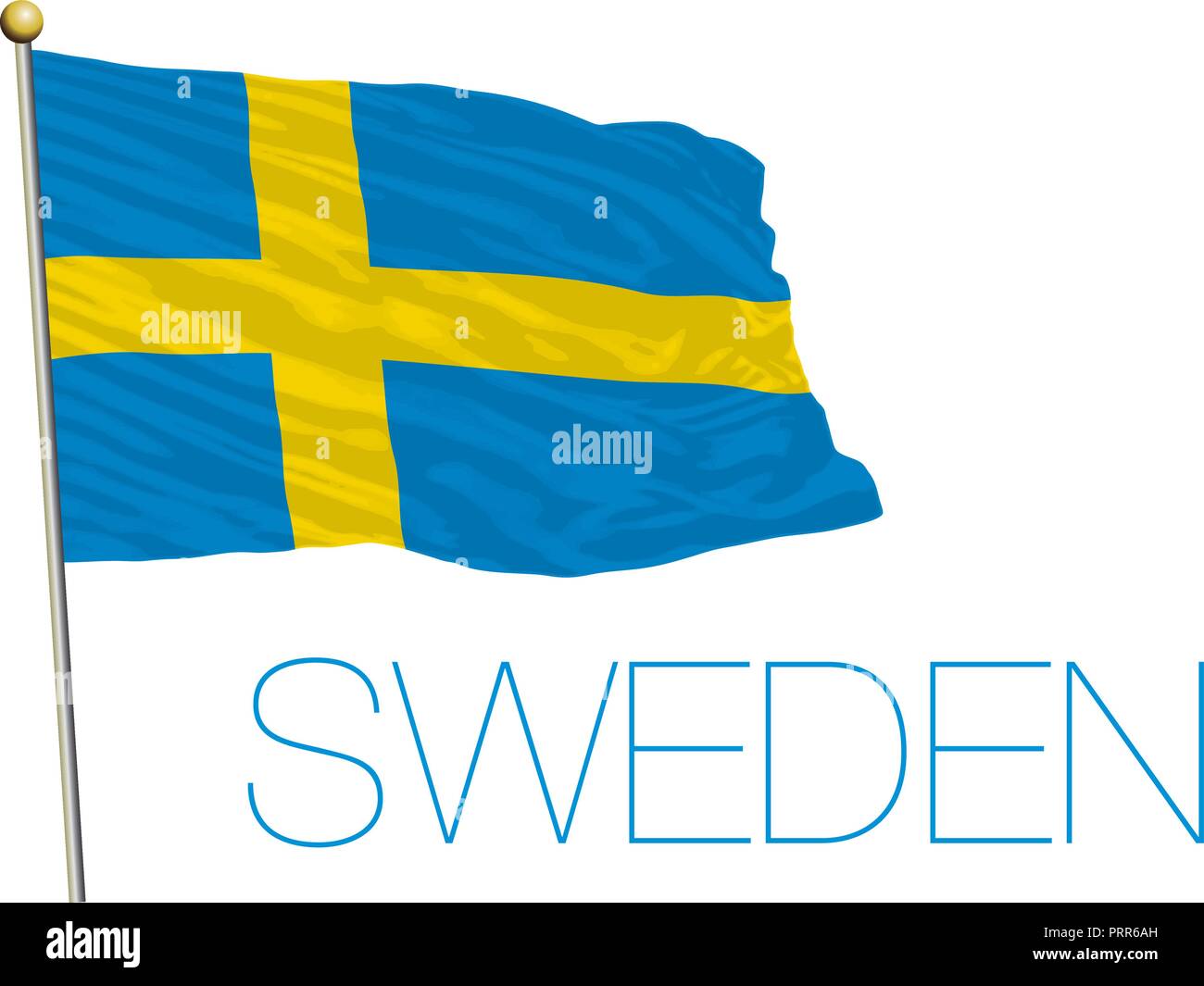 Sweden official flag, vector illustration Stock Vector