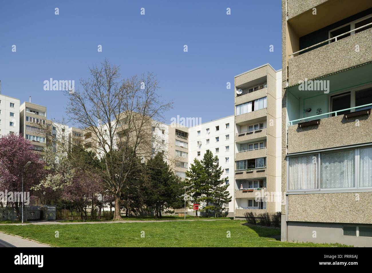 Wien, Plattenbauten - Vienna, Building made with precast Concrete Slabs Stock Photo