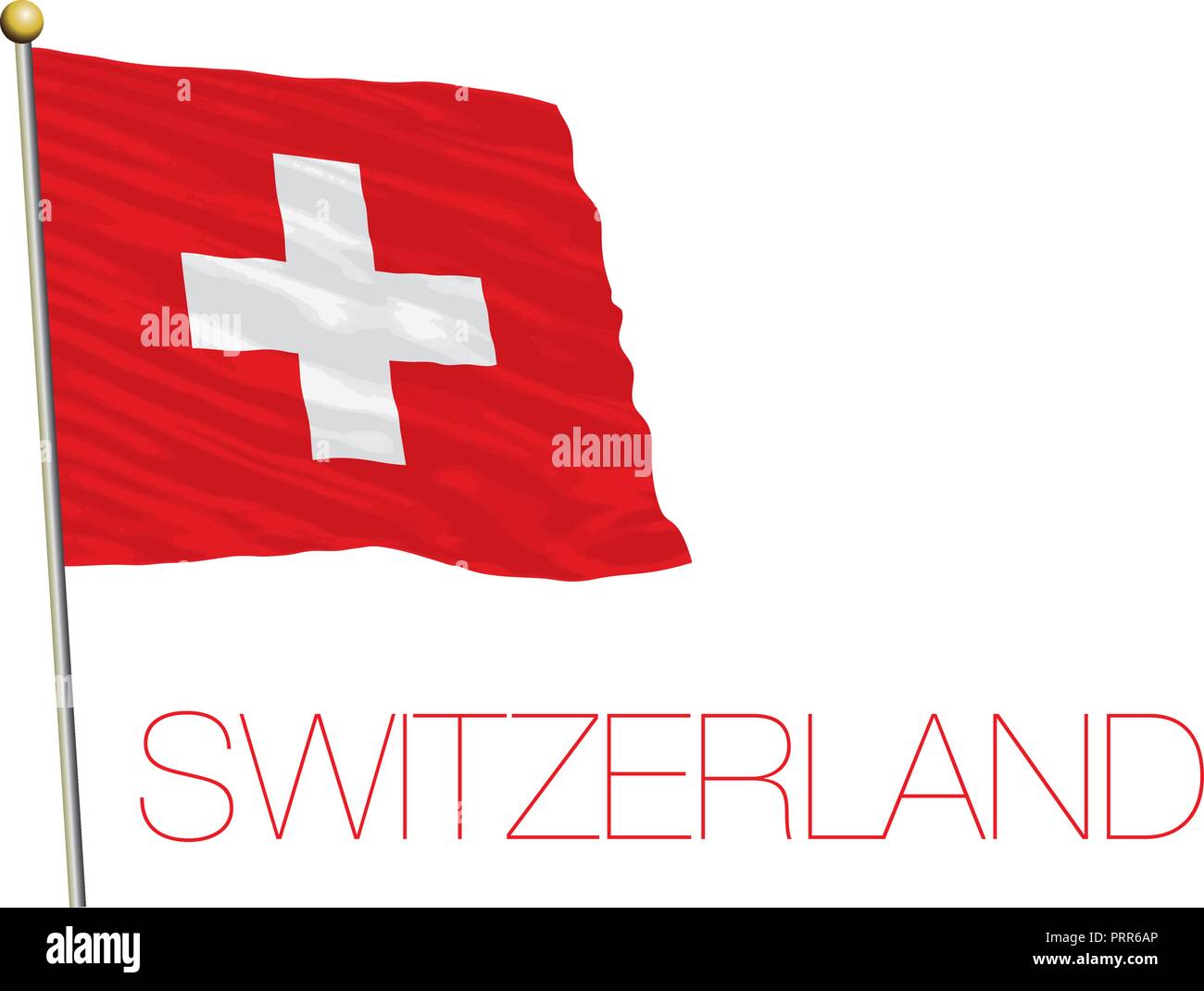 Switzerland official flag, vector illustration Stock Vector