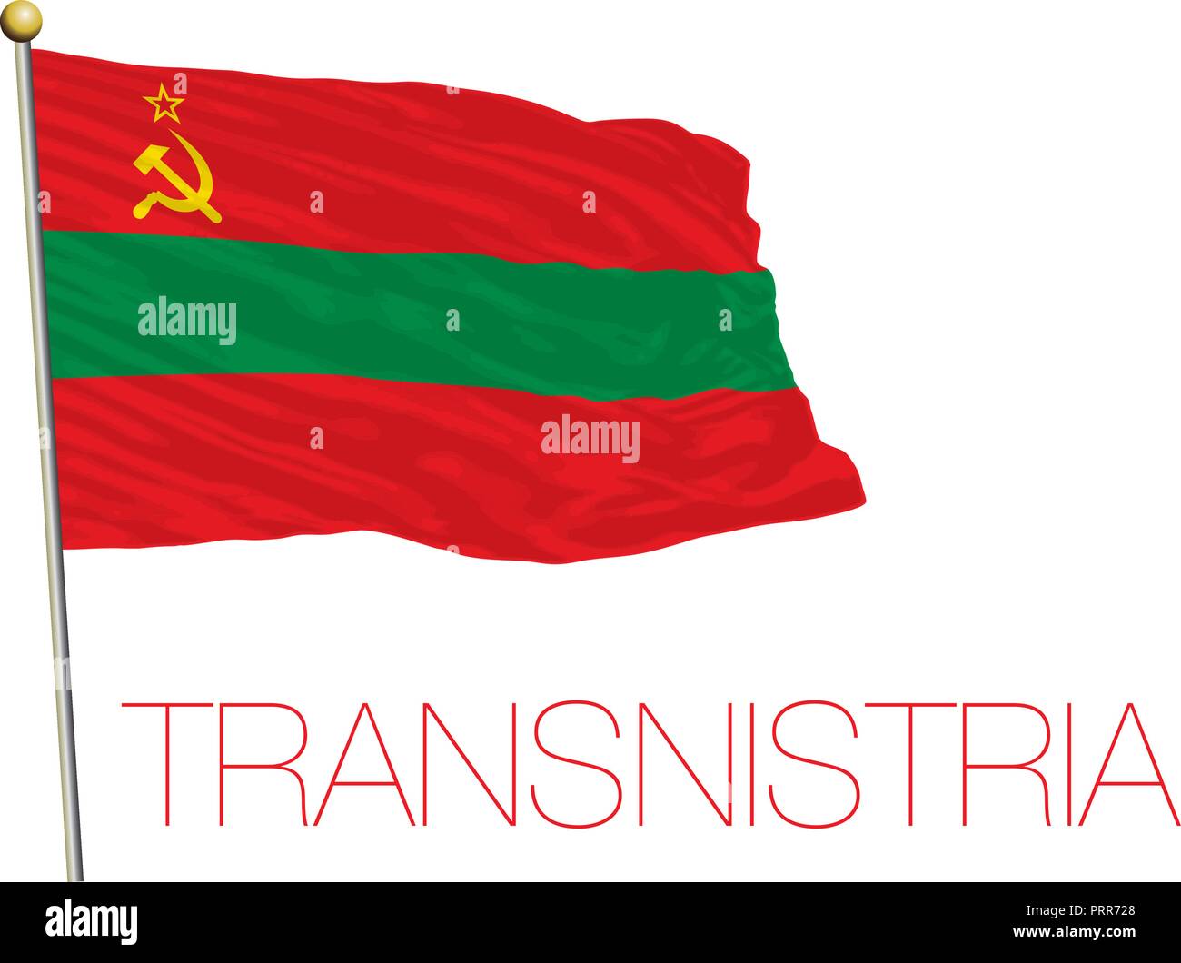 Transnistria official flag, vector illustration Stock Vector
