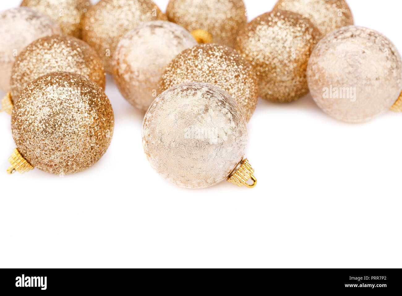 Christmas balls isolated on white background Stock Photo - Alamy