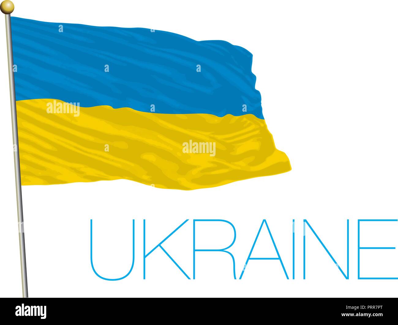 Ukraine official flag, vector illustration Stock Vector