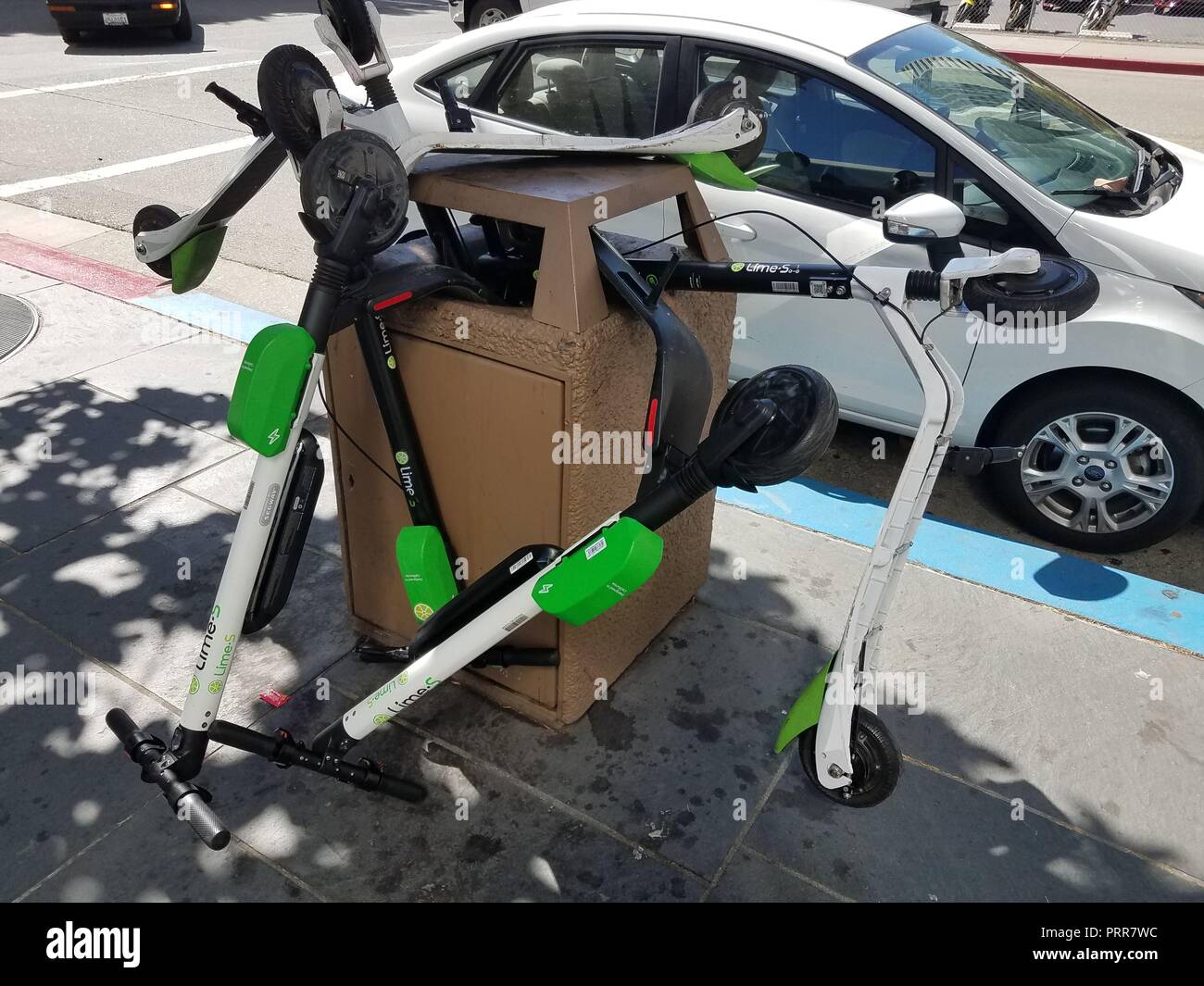 Destroyed escooters hires stock photography and images Alamy