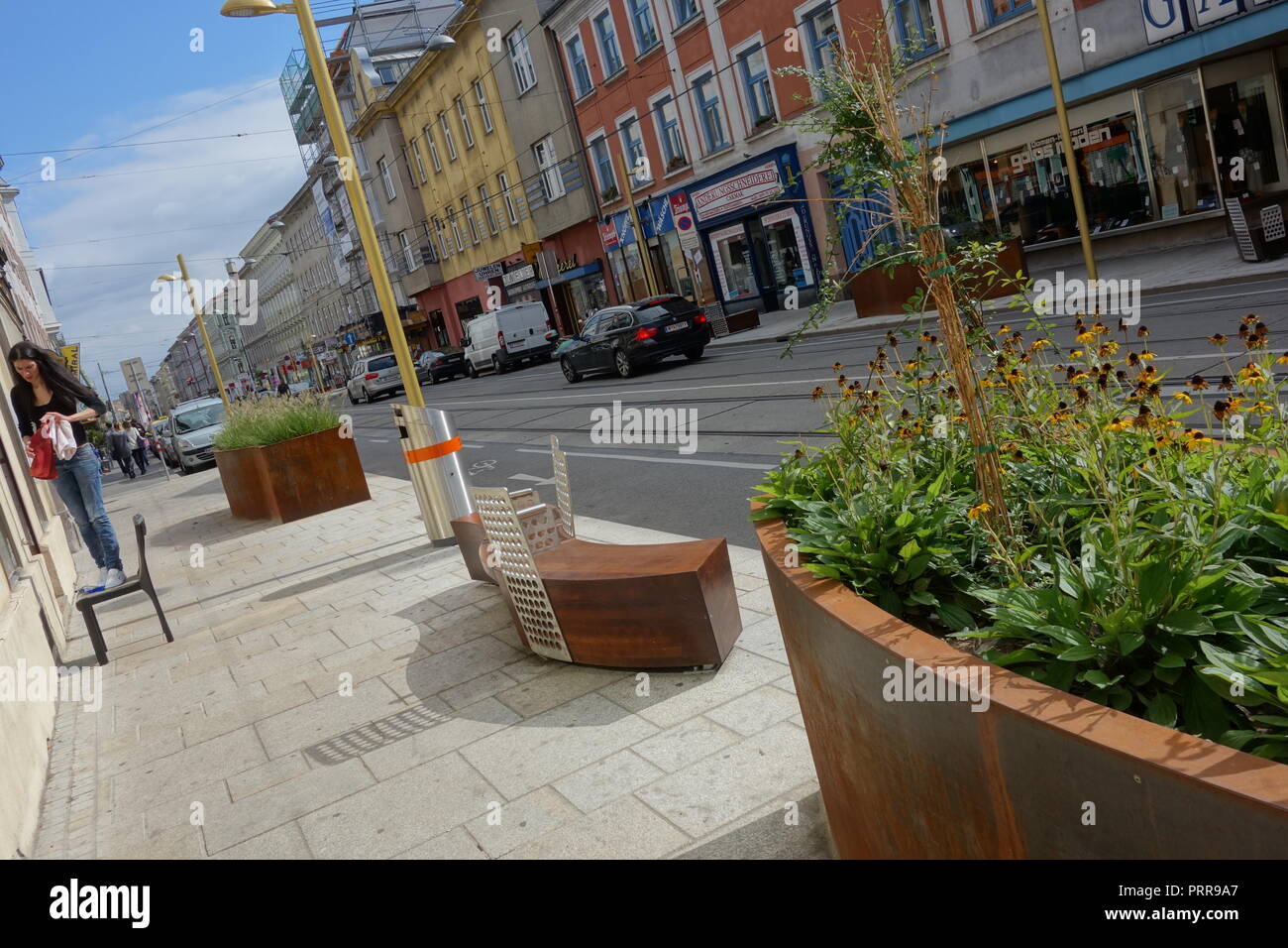 Wien, neugestaltete Ottakringerstraße Stock Photo