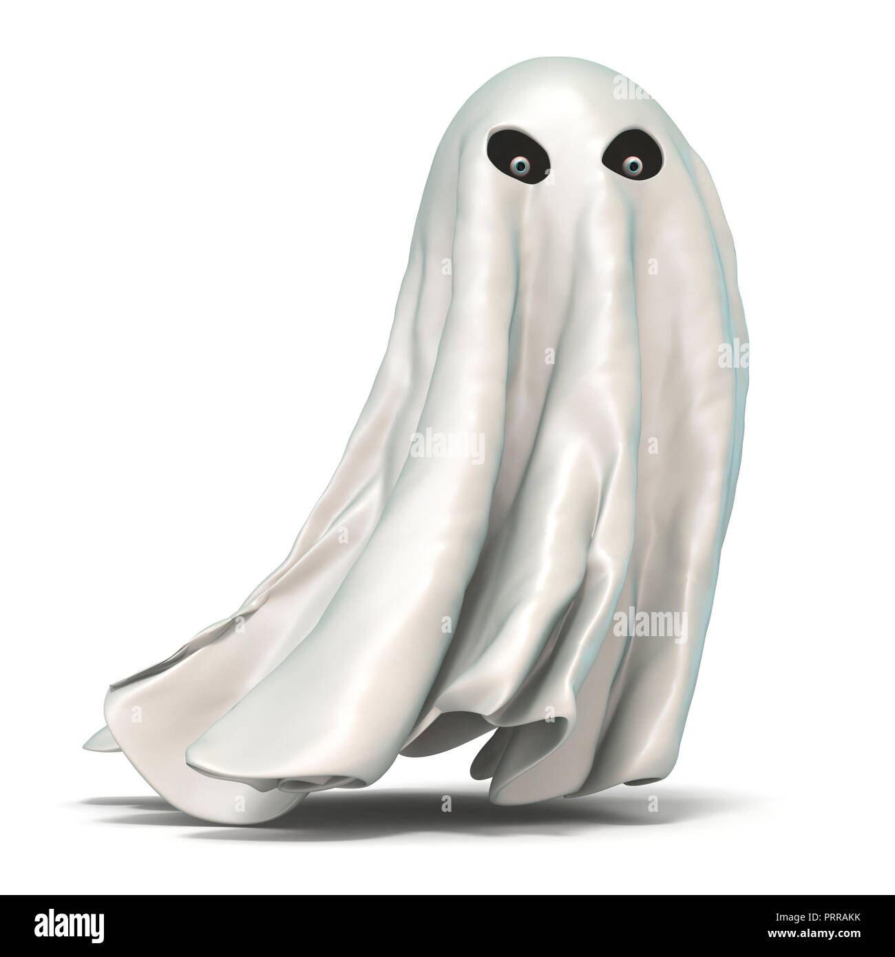 Ghost 3D rendering illustration isolated on white background Stock Photo