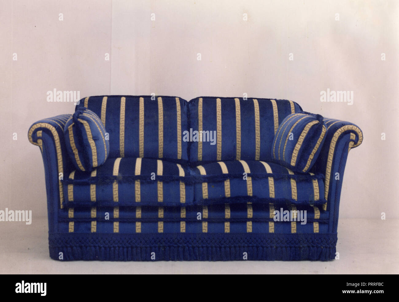 Sofa Blue 1990s Stock Photo Alamy   Sofa Blue 1990s PRRFBC 