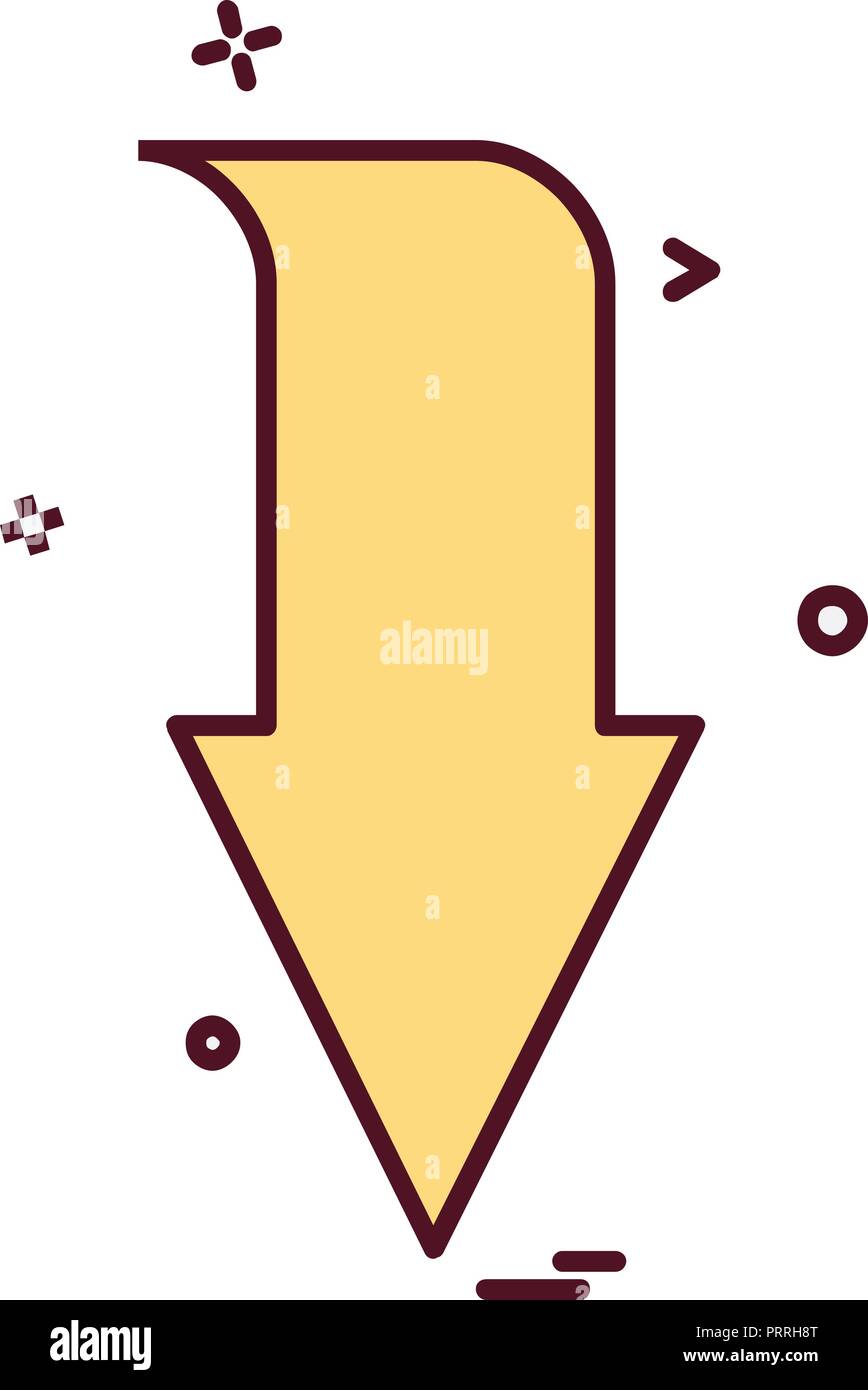 Down arrow icon design vector Stock Vector Image & Art - Alamy