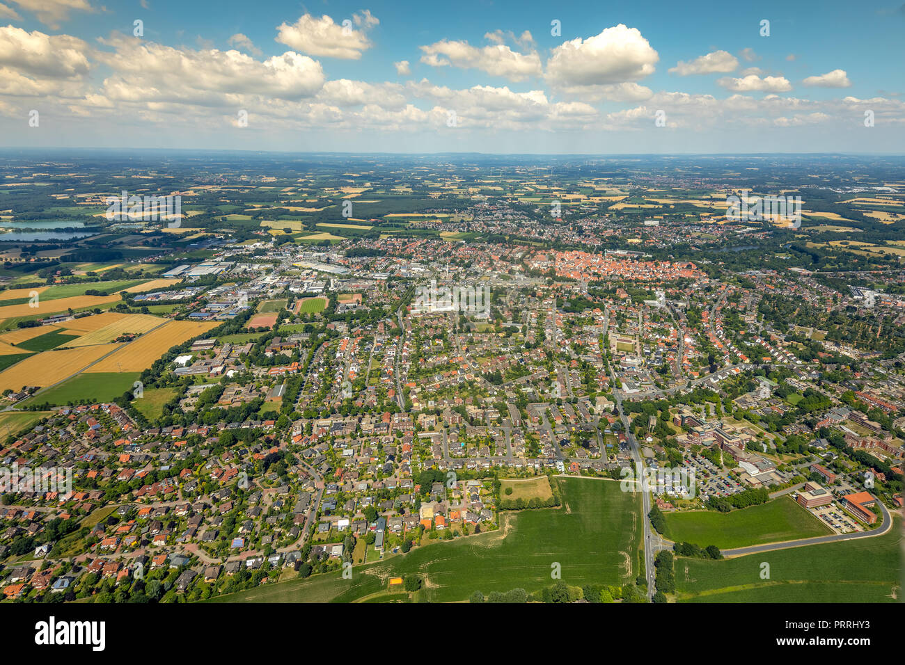 Overview Warendorf, Münsterland, North Rhine-Westphalia, Germany Stock Photo