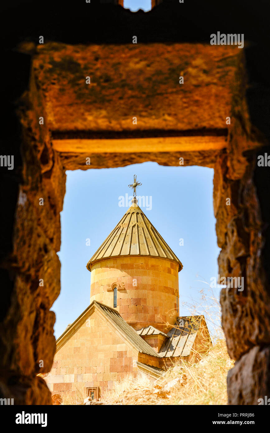 Surb Karapet Church in the grounds of the monastery in a spectacular setting of a gorge Stock Photo