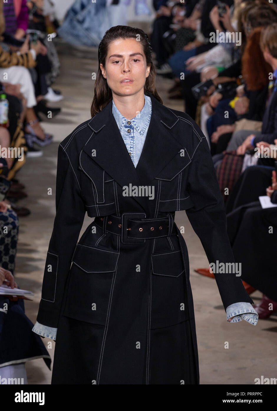New York, NY - September 10, 2018: Model walks the runway at the ...