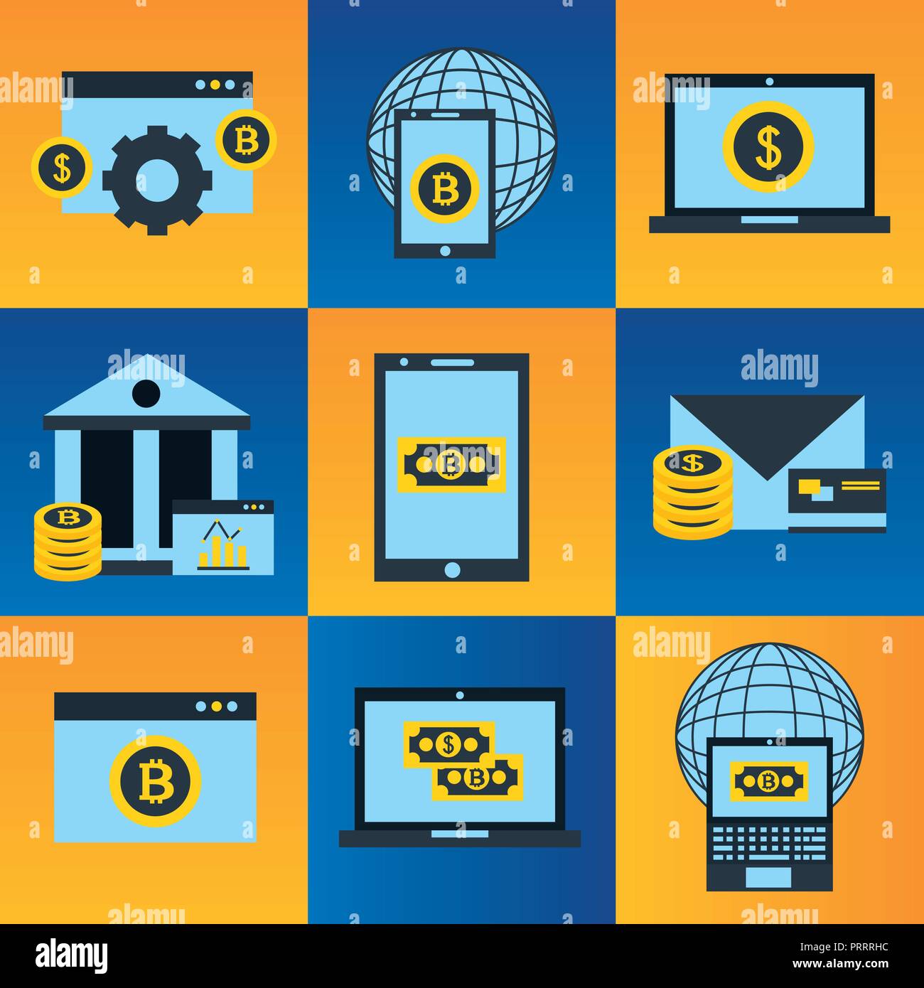 Fintech concept computer money Stock Vector Images - Alamy