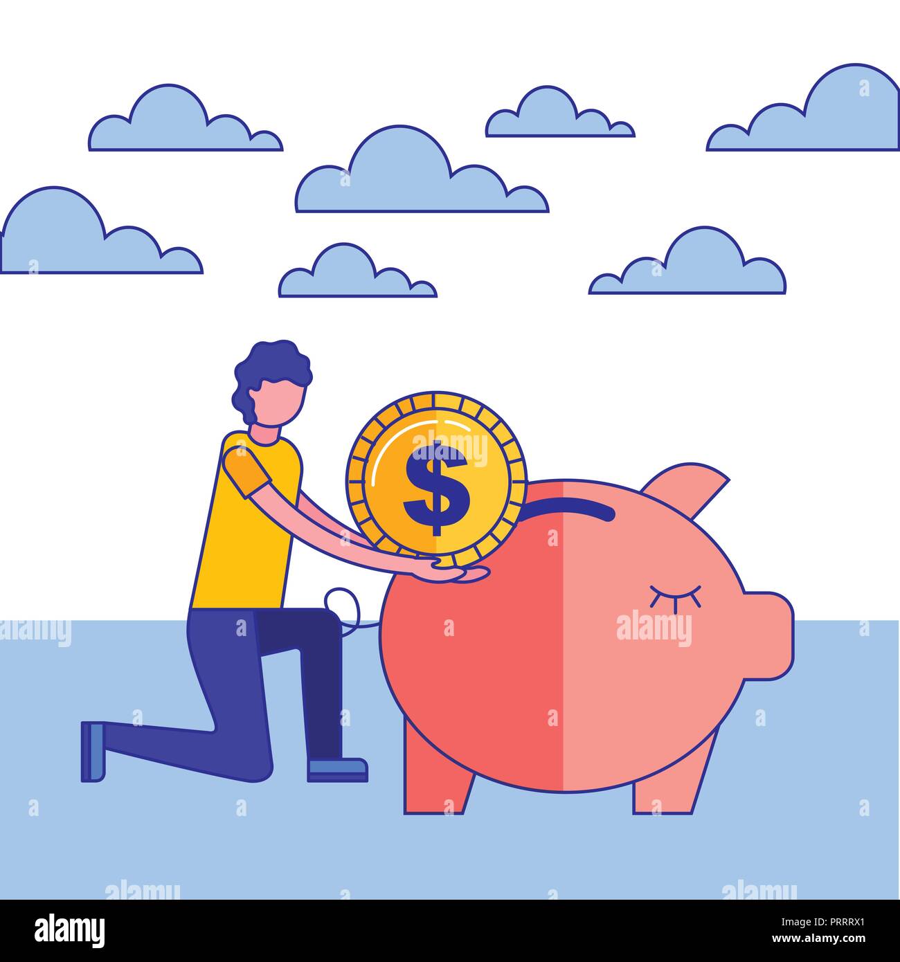 fintech business related Stock Vector