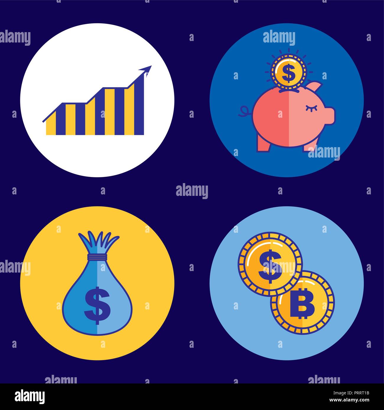 fintech business related Stock Vector