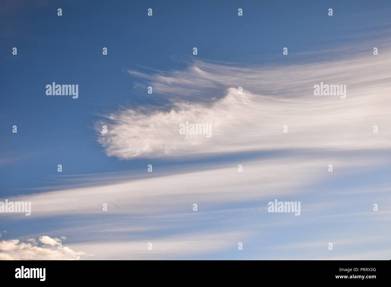 Sweeping wind blown clouds Stock Photo Alamy