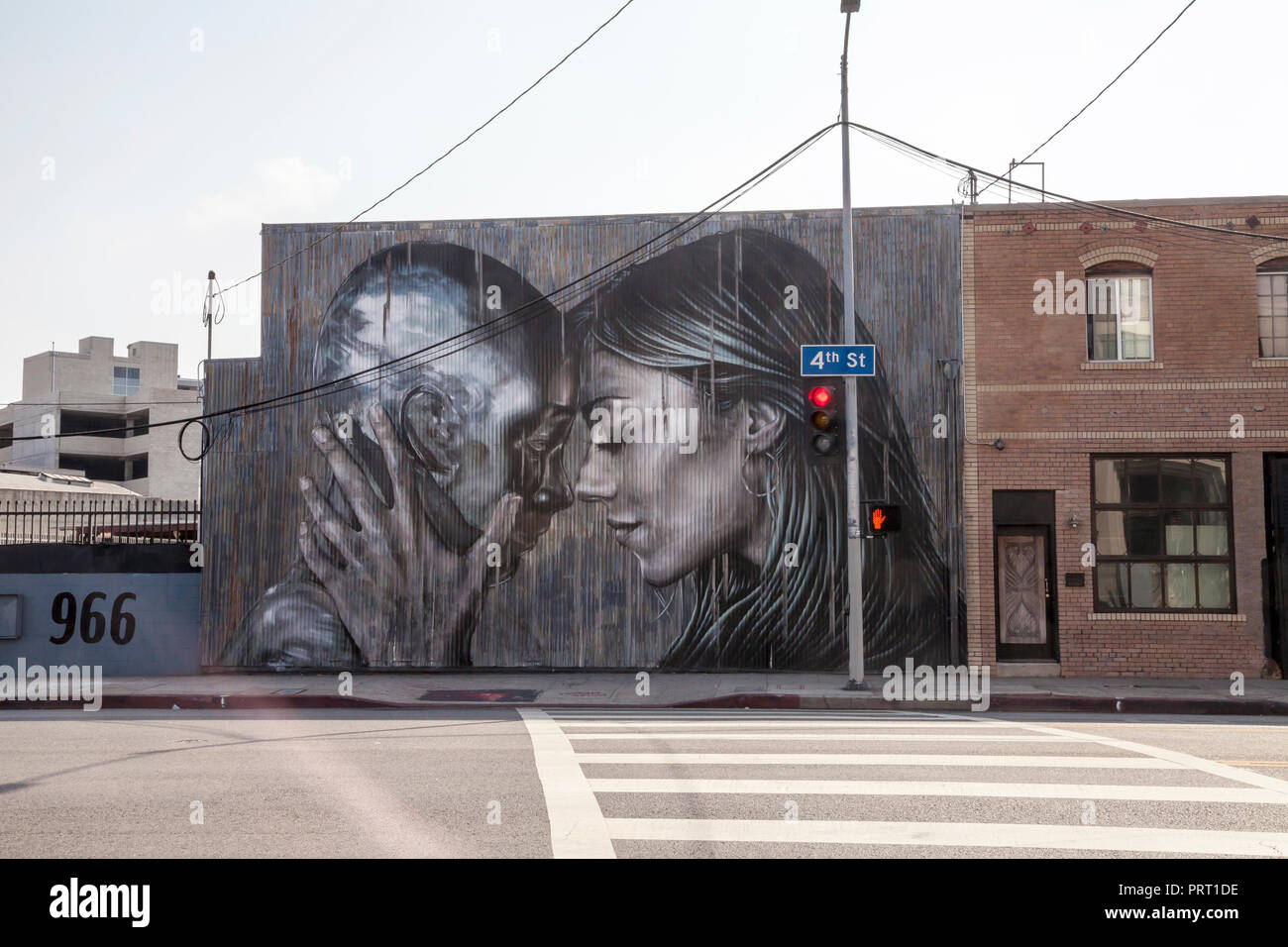 Mural painting in Arts District, Los Angeles, California, USA Stock Photo