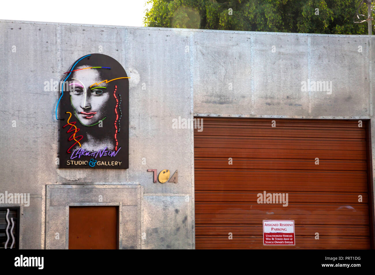 Exterior of Lili Lakich Studio & Gallery in Art District, Los Angeles, California, USA Stock Photo