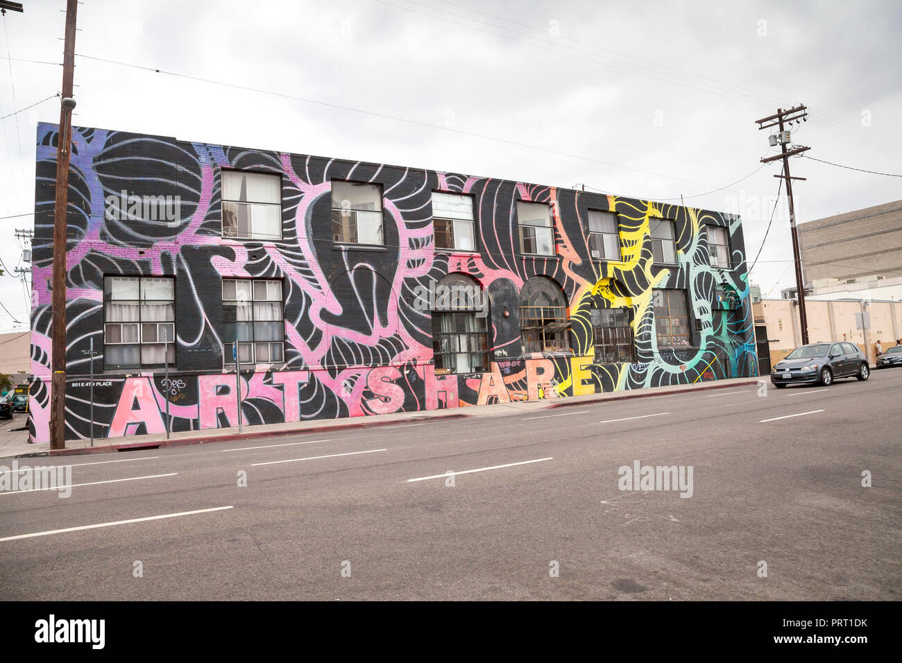 Mural in Art District, Los Angeles, California, USA Stock Photo