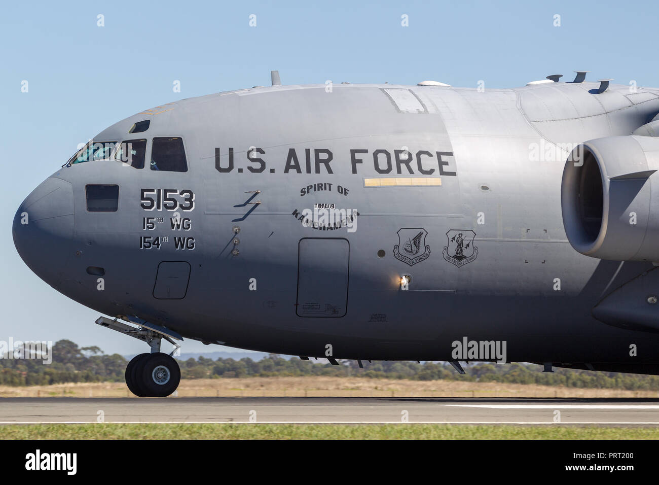 United States Air Force (USAF) Boeing C-17A Globemaster III military  transport aircraft 05-5153 from the 535th Airlift Squadron, 15th Airlift  Wing bas Stock Photo - Alamy
