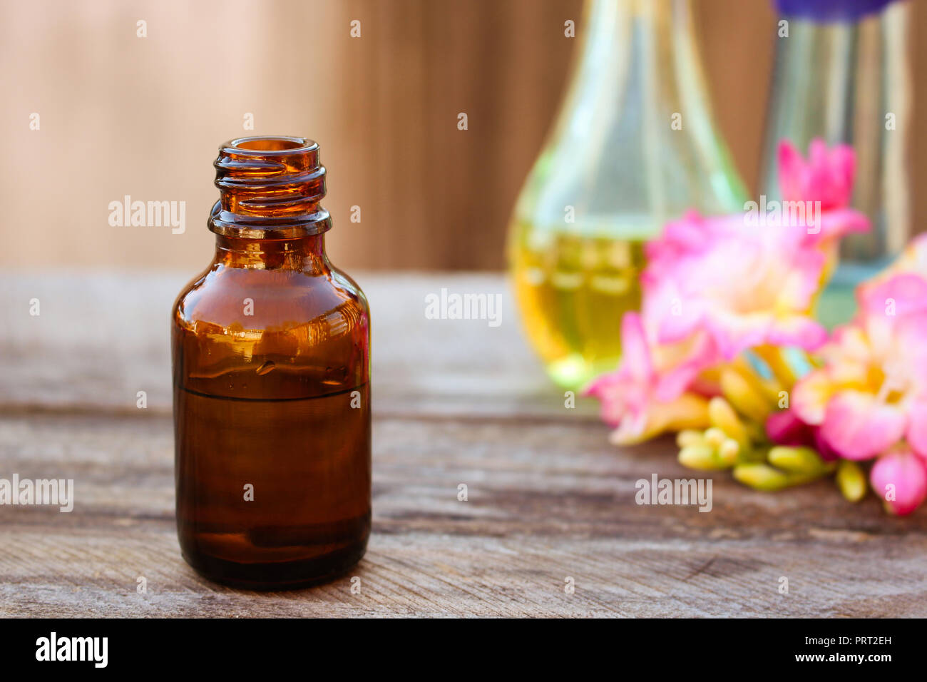 bottle of essential oil Stock Photo Alamy