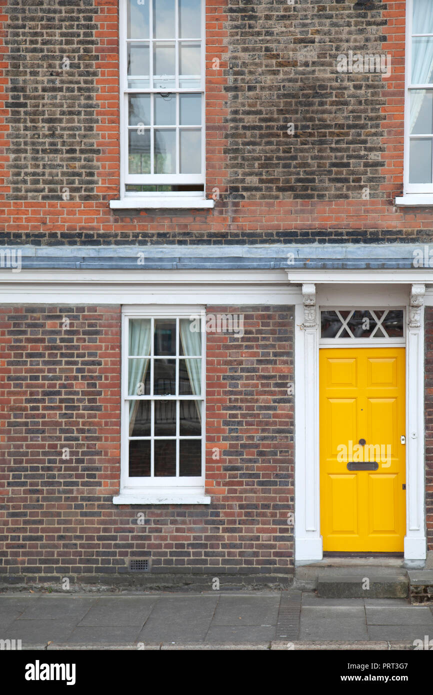 Yellow Door Residence Stock Photo