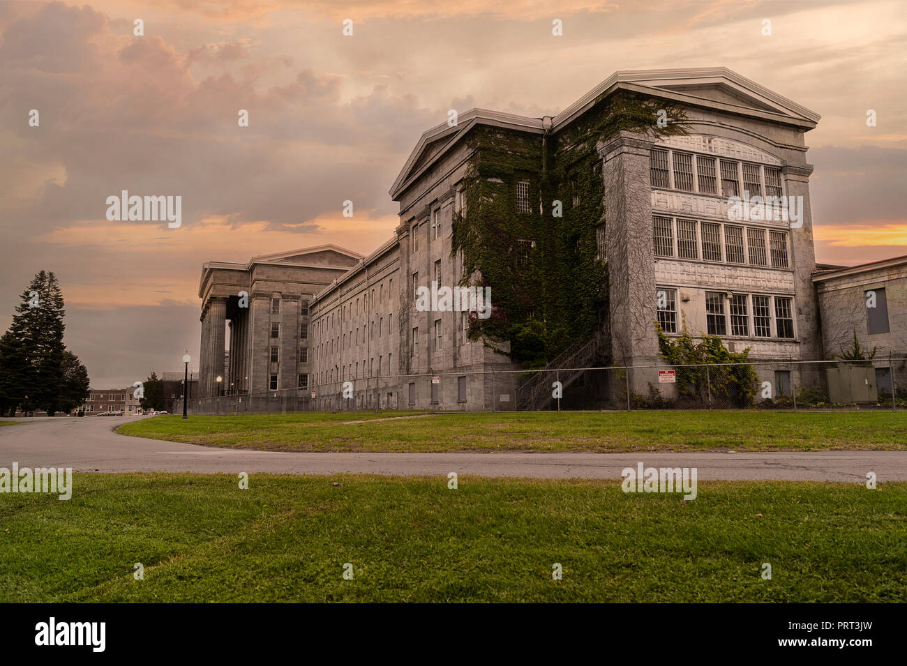 UTICA, NY, USA - OCT. 03, 2018: The Utica Psychiatric Center, also known as Utica State Hospital, opened in Utica on January 16, 1843 is a historic fa Stock Photo