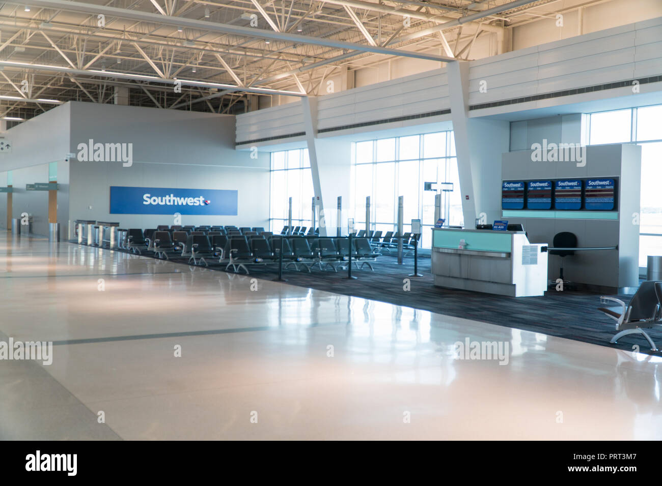 Long Island, NY Circa 2018 Southwest Airlines empty passenger