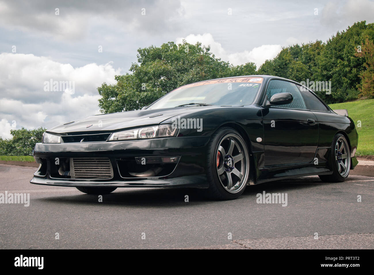 VILNIUS, LITHUANIA-AUGUST 26, 2018: Nissan 200SX (S14 Silvia, Fifth generation) at the city streets. Stock Photo